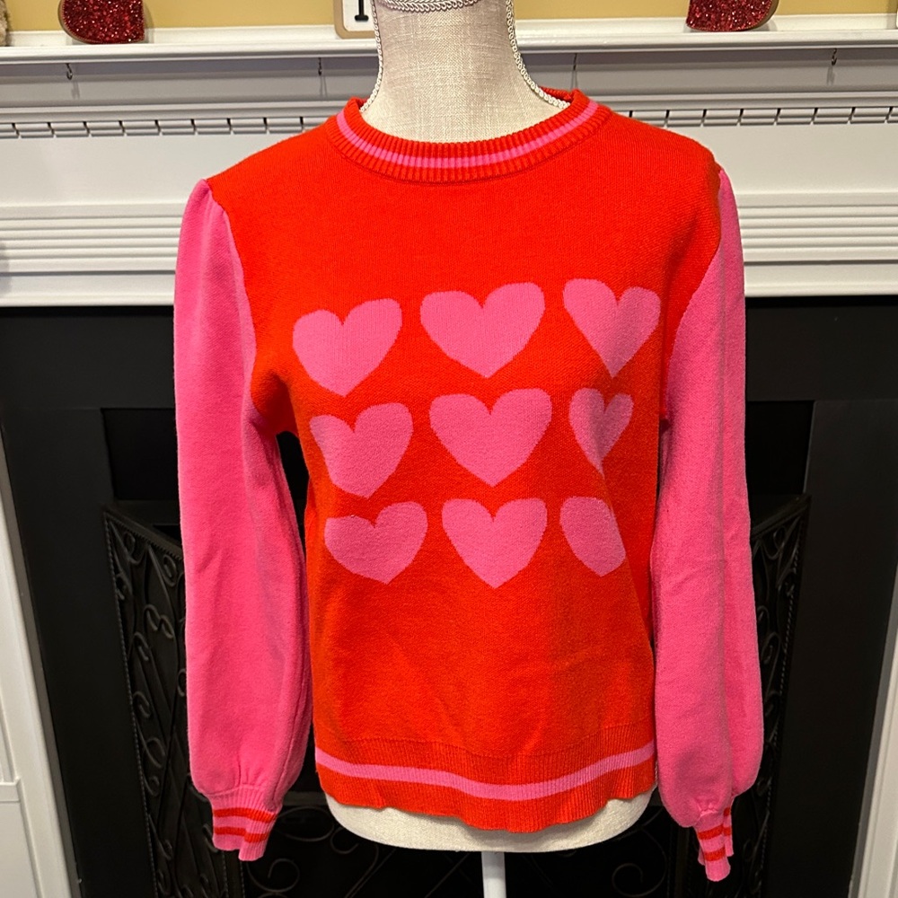 Fate Red and Pink Heart Sweater